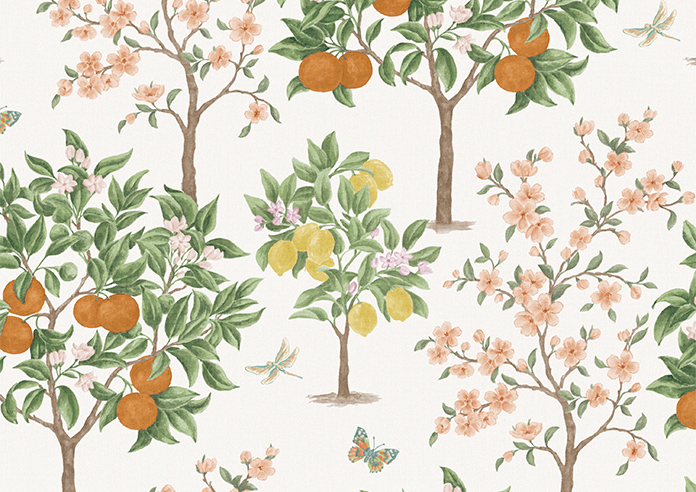 Lemon Grove, Mandarin - Motorised Roman Blind - Image 7